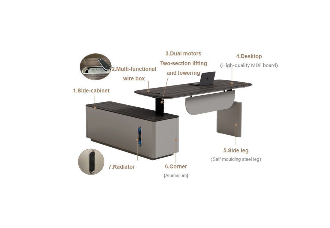 Elevato Executive Height Adjustable Desk