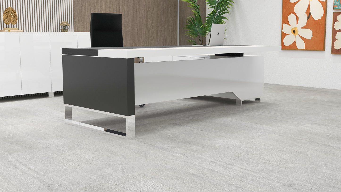 Grandeur Executive Desk with side Credenza